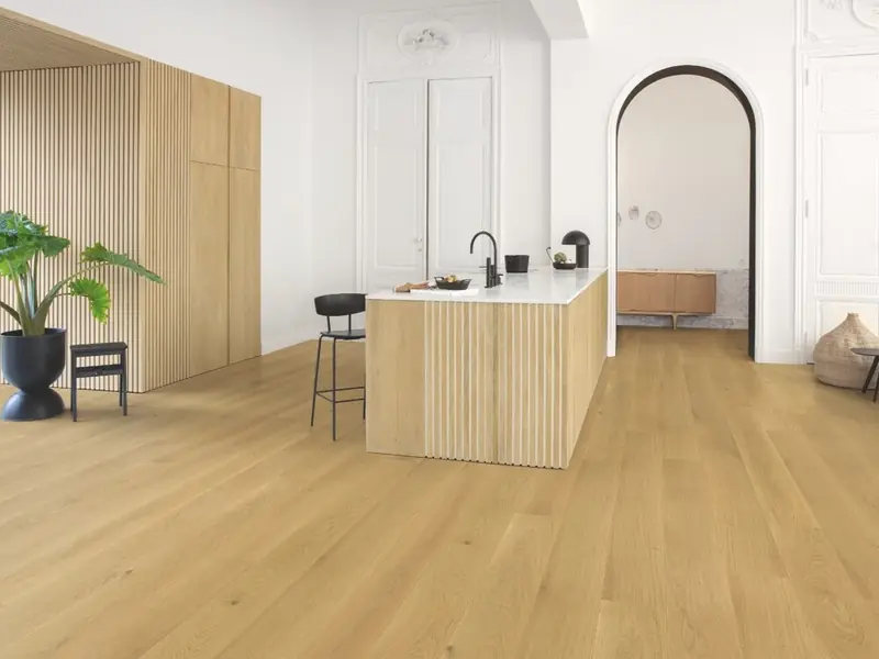 Трислоен паркет Quickstep №6029 Дъб Кожа мат 4V